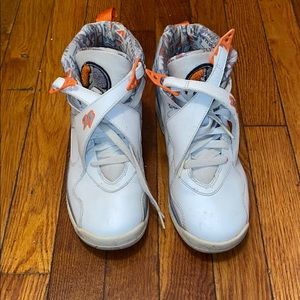 Jordan 8 stealth orange/white